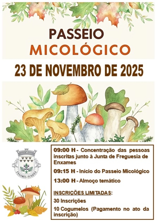 PASSEIO MICOLÓGICO - CAMINHAR, IDENTIFICAR E DEGUSTAR | 23 DE NOVEMBRO