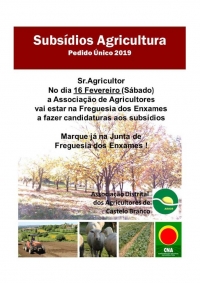 Subsídios agricultura | Pedido único 2019