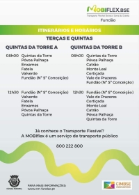 DISPONIBILIZAÇÃO DO SERVIÇO DE TRANSPORTE FLEXÍVEL (MOBIFlex.BSE)  |  TERÇAS E QUINTAS FEIRAS